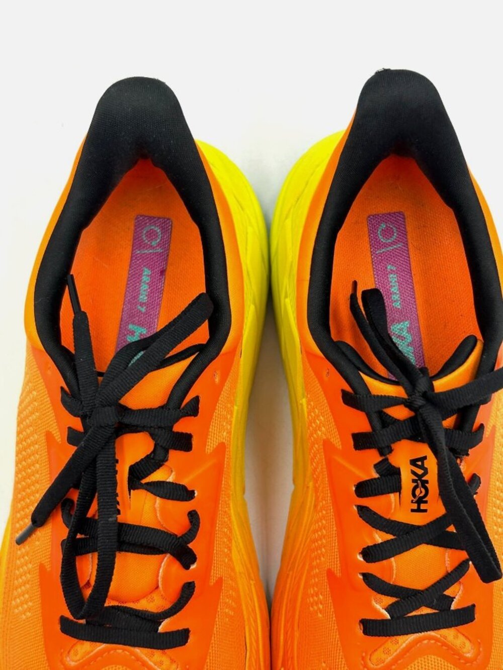Hoka One One Men’s Orange Yellow Mesh Arahi 7 Running Shoes Size 11 3515 - Picture 6 of 16
